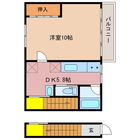 津新町駅 徒歩28分 2階の物件間取画像